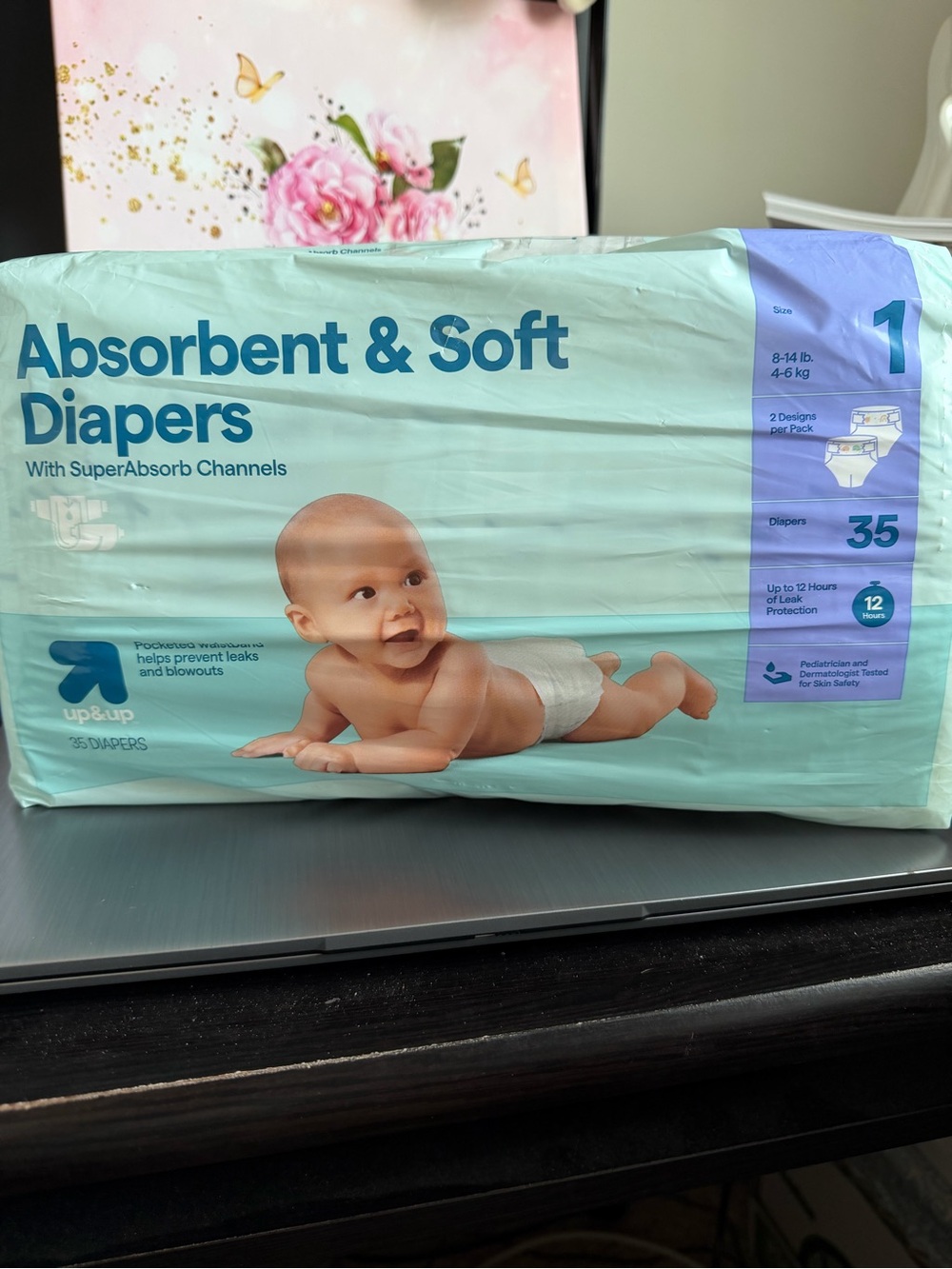 Absorbent & Soft Diapers Size 1 - Mint Green (35 Count)